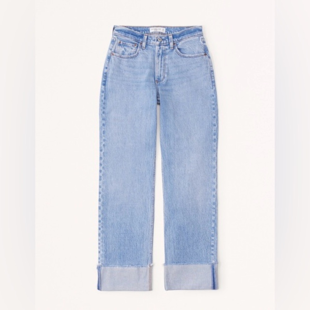 Abercrombie and Fitch curve love mid rise baggy jean